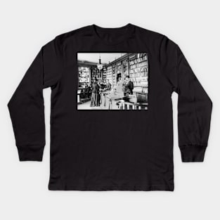 Bookstore, 1895. Vintage Photo Kids Long Sleeve T-Shirt